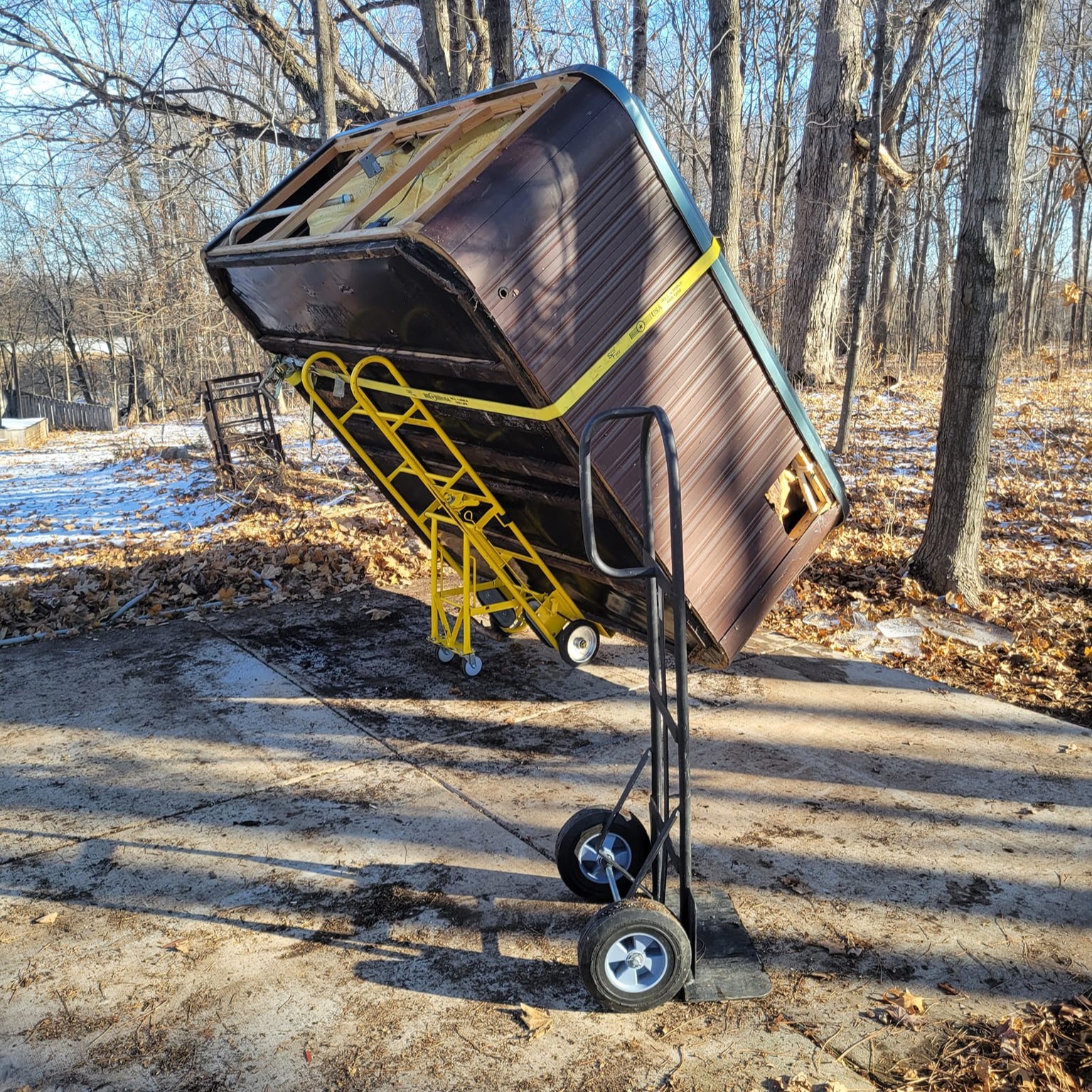 Real estate junk removal services. A large hot tub removal in Minnesota.